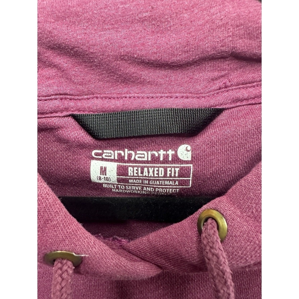 Carhartt Women's Clarksburg Hoodie Berry Pink Heather Medium Workwear Streetwear - Picture 14 of 16